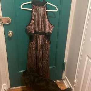 BCBG Shimmering halter dress